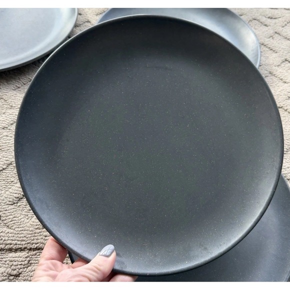 4 Hearth & Hand with Magnolia Gray Speckled Dinner Plates - Picture 6 of 12